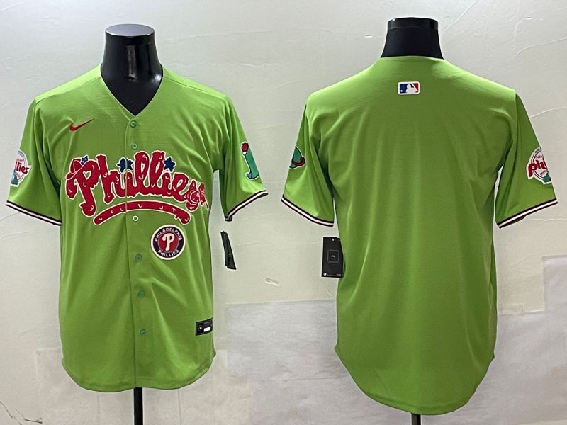 Men Philadelphia Phillies Blank Green Five generations Joint Name 2025 Nike MLB Jersey style 6